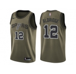 Men Nike San Antonio Spurs #12 LaMarcus Aldridge Green Salute to Service NBA Swingman Jersey