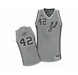 Men's Adidas San Antonio Spurs #42 David Lee Swingman Silver Grey Alternate NBA Jersey