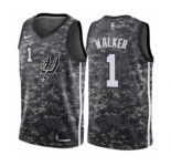 Men's Nike San Antonio Spurs #1 Lonnie Walker Swingman Camo NBA Jersey - City Edition