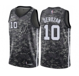 Men's Nike San Antonio Spurs #10 DeMar DeRozan Authentic Camo NBA Jersey - City Edition