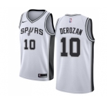 Men's Nike San Antonio Spurs #10 DeMar DeRozan Authentic White NBA Jersey - Association Edition