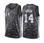 Men's Nike San Antonio Spurs #14 Danny Green Swingman Camo NBA Jersey - City Edition