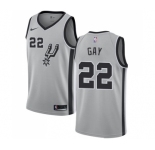 Men's Nike San Antonio Spurs #22 Rudy Gay Swingman Silver Alternate NBA Jersey Statement Edition