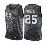 Men's Nike San Antonio Spurs #25 Jakob Poeltl Authentic Camo NBA Jersey - City Edition