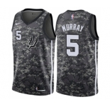 Men's Nike San Antonio Spurs #5 Dejounte Murray Swingman Camo NBA Jersey - City Edition