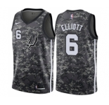 Men's Nike San Antonio Spurs #6 Sean Elliott Authentic Camo NBA Jersey - City Edition