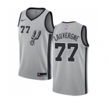 Men's Nike San Antonio Spurs #77 Joffrey Lauvergne Swingman Silver Alternate NBA Jersey Statement Edition