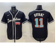 Men's San Antonio Spurs #11 Carter Bryant Black Stitched Baseball Jersey