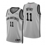 Men's San Antonio Spurs #11 Carter Bryant Silver 2025-26 Statement Edition Stitched Basketball Jersey