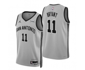 Men's San Antonio Spurs #11 Carter Bryant Silver 2025-26 Statement Edition Stitched Basketball Jersey