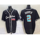 Men's San Antonio Spurs #2 Dylan Harper Black Stitched Baseball Jerseys