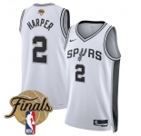 Men's San Antonio Spurs #2 Dylan Harper White 2026 Finals Patch Association Edition Stitched Basketball Jersey