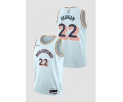 Men's San Antonio Spurs #22 Malaki Branham Light Blue 2024-25 City Edition Stitched Basketball Jersey