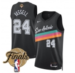 Men's San Antonio Spurs #24 Devin Vassell Black 2026 Finals Patch City Edition Stitched Basketball Jersey