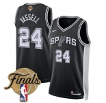 Men's San Antonio Spurs #24 Devin Vassell Black 2026 Finals Patch Icon Edition Stitched Basketball Jersey
