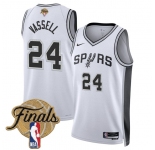 Men's San Antonio Spurs #24 Devin Vassell White 2026 Finals Patch Association Edition Stitched Basketball Jersey