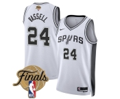 Men's San Antonio Spurs #24 Devin Vassell White 2026 Finals Patch Association Edition Stitched Basketball Jersey