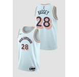 Men's San Antonio Spurs #28 Charles Bassey Light Blue 2024-25 City Edition Stitched Basketball Jersey