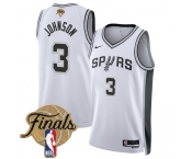 Men's San Antonio Spurs #3 Keldon Johnson White 2026 Finals Patch Association Edition Stitched Basketball Jersey