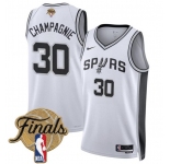 Men's San Antonio Spurs #30 Julian Champagnie White 2026 Finals Patch Association Edition Stitched Basketball Jersey