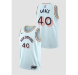 Men's San Antonio Spurs #40 Harrison Barnes Light Blue 2024-25 City Edition Stitched Basketball Jersey