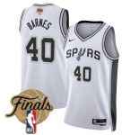 Men's San Antonio Spurs #40 Harrison Barnes White 2026 Finals Patch Association Edition Stitched Basketball Jersey
