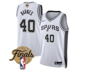 Men's San Antonio Spurs #40 Harrison Barnes White 2026 Finals Patch Association Edition Stitched Basketball Jersey