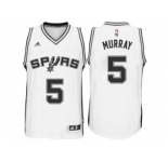 Men's San Antonio Spurs #5 Dejounte Murray adidas White Player Swingman Jersey
