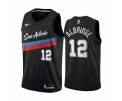 Men's San Antonio Spurs Black #12 LaMarcus Aldridge Black City Edition Fiesta 2020-21 Stitched Basketball Jersey
