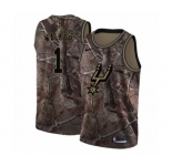 Women's Nike San Antonio Spurs #1 Lonnie Walker Swingman Camo Realtree Collection NBA Jersey