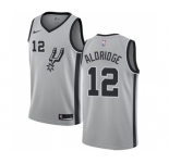 Women's Nike San Antonio Spurs #12 LaMarcus Aldridge Swingman Silver Alternate NBA Jersey Statement Edition