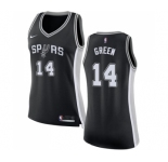 Women's Nike San Antonio Spurs #14 Danny Green Swingman Black Road NBA Jersey - Icon Edition