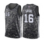 Women's Nike San Antonio Spurs #16 Pau Gasol Swingman Camo NBA Jersey - City Edition
