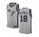 Women's Nike San Antonio Spurs #18 Marco Belinelli Swingman Silver NBA Jersey Statement Edition