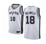 Women's Nike San Antonio Spurs #18 Marco Belinelli Swingman White NBA Jersey - Association Edition