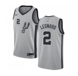 Women's Nike San Antonio Spurs #2 Kawhi Leonard Swingman Silver Alternate NBA Jersey Statement Edition