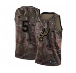 Women's Nike San Antonio Spurs #5 Dejounte Murray Swingman Camo Realtree Collection NBA Jersey