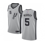 Women's Nike San Antonio Spurs #5 Dejounte Murray Swingman Silver Alternate NBA Jersey Statement Edition