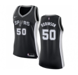 Women's Nike San Antonio Spurs #50 David Robinson Swingman Black Road NBA Jersey - Icon Edition