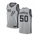 Women's Nike San Antonio Spurs #50 David Robinson Swingman Silver Alternate NBA Jersey Statement Edition