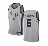 Women's Nike San Antonio Spurs #6 Sean Elliott Swingman Silver Alternate NBA Jersey Statement Edition