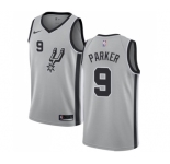 Women's Nike San Antonio Spurs #9 Tony Parker Swingman Silver Alternate NBA Jersey Statement Edition