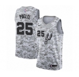 Women's San Antonio Spurs #25 Jakob Poeltl White Swingman Jersey - Earned Edition