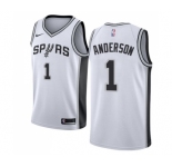 Youth Nike San Antonio Spurs #1 Kyle Anderson Swingman White Home NBA Jersey - Association Edition