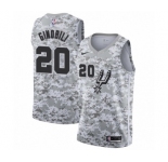 Youth San Antonio Spurs #20 Manu Ginobili White Swingman Jersey - Earned Edition