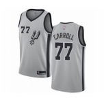 Youth San Antonio Spurs #77 DeMarre Carroll Swingman Silver Basketball Jersey Statement Edition