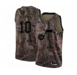 Men's Nike Utah Jazz #10 Alec Burks Swingman Camo Realtree Collection NBA Jersey