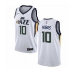 Men's Nike Utah Jazz #10 Alec Burks Swingman NBA Jersey - Association Edition