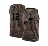 Men's Nike Utah Jazz #12 John Stockton Swingman Camo Realtree Collection NBA Jersey
