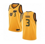 Men's Nike Utah Jazz #3 Ricky Rubio Swingman Gold NBA Jersey Statement Edition